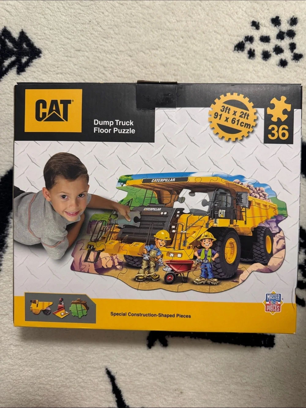 Caterpillar Yellow & Black Dump Truck Floor Puzzle - 36 Pieces
